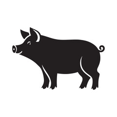 vector illustration of a pig