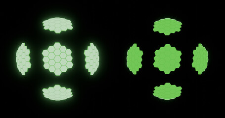 六角形シールドバリア（表裏）