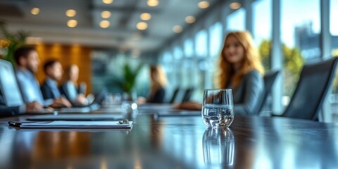 Professional Business Meeting at Office Desk