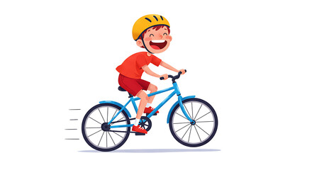 Fototapeta premium boy on bike