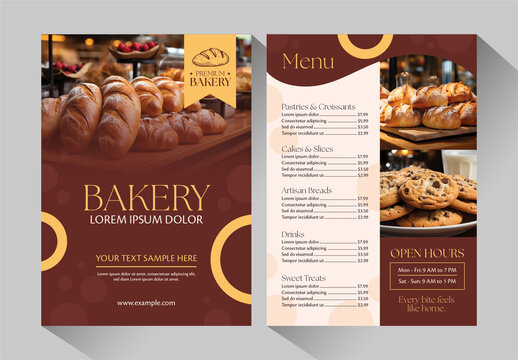 Brown And Beige Elegant Bakery Menu Layout
