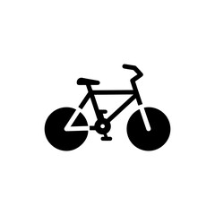 Fototapeta premium Minimalistic Black Bicycle Icon with Clean Lines