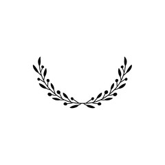 Obraz premium Laurel wreath icon vector illustration