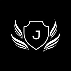 J Letter Initial Logo Design Template Vector Illustration