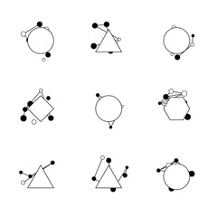 Futuristic technology-inspired icon set.
