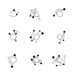 Futuristic technology-inspired icon set.
