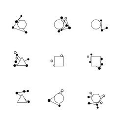 Abstract minimal network connection design.