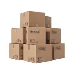 Stack of cardboard boxes, delivery, shipping