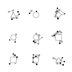 Futuristic technology-inspired icon set.
