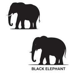 elephant silhouette vector