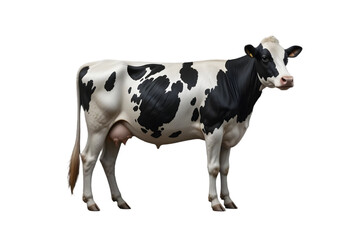 Milk dairy cow isolated on transparent background