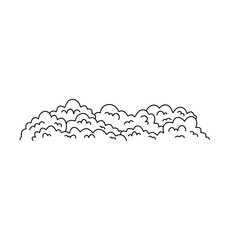 Hand drawn outline bush