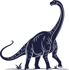 Fototapeta premium Apatosaurus Tyrannosaurus rex dinosaur vector illustration and dinosaur vector illustration and Vector apatosaurus dinosaur