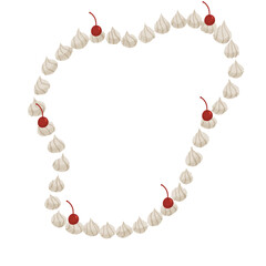 Handrawn decorative icing drops Abstract shaped