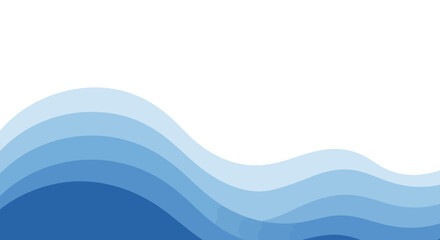 Fototapeta premium Abstract Blue Wave Background, Smooth Gradient Water Texture