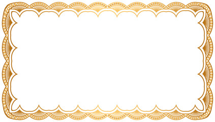 Rectangle golden frame border