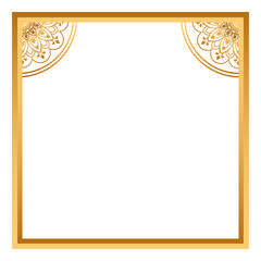 Luxury mandala rectangle ornamental ramadan kareem ramadhan islamic ornament eid al fitr adha mubarak transparent background