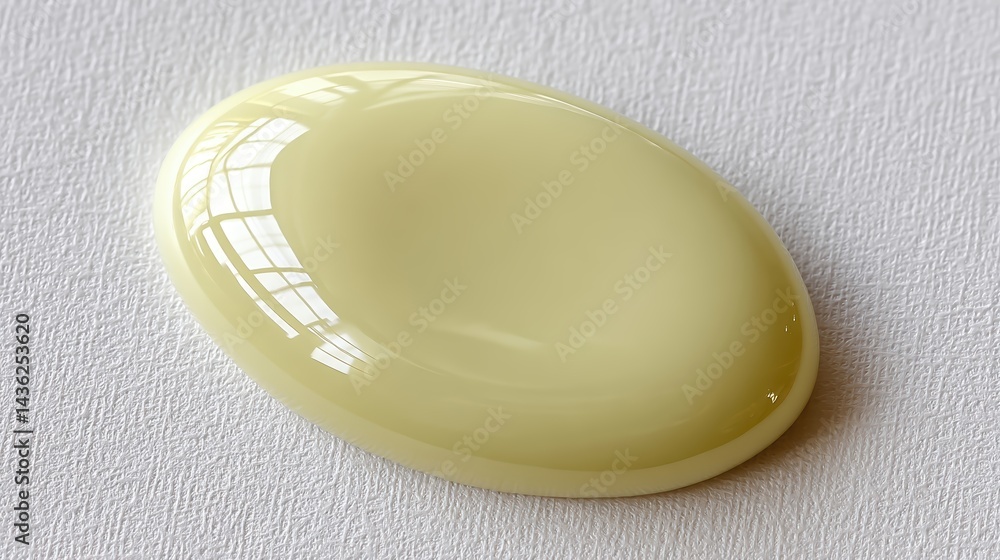 Poster sleek smooth cream swatch creating a tranquil contrast on a pure white surface