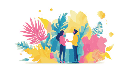 vector people colorful background