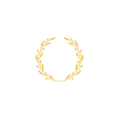 Gold laurel wreath vector illustration