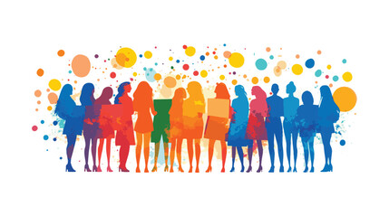 colorful people in circle