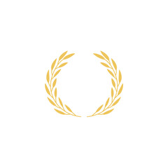 Gold laurel wreath vector illustration
