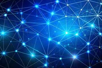 Abstract Blue Network Connection Background