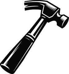 Ball peen hammer silhouette resting with dual head visible