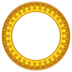 Golden circle frame border	
