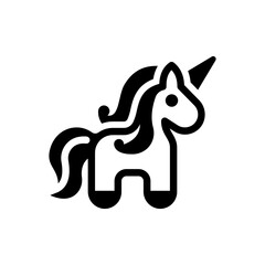 Unicorn black Icon