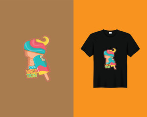 Cool Vacation Ice Cream T-Shirt Design