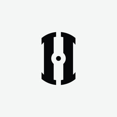 309 letter logo shape geometric math educational learning round circle ellipse negative space I I