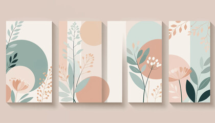 Abstract_Botanical_Wall_Art_Set_of_4_Minimalist_Floral_Prints_Modern_Home_Decor_Nature_Inspired_Artwork_Pastel_Colors_Contemporary_Design_Square_Format