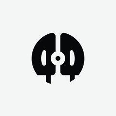 317 letter logo shape geometric math educational learning round circle ellipse negative space Q Q