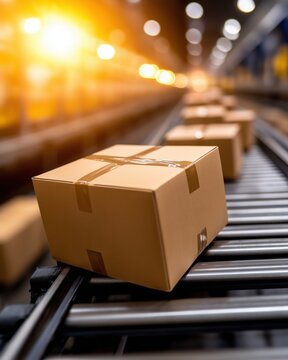 Robotic technology streamlines operations in an advanced automated industrial factory with efficient packaging systems