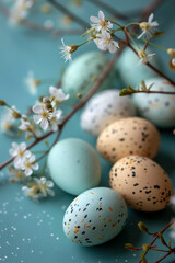 Obraz premium red easter eggs 