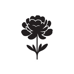 Simple Flower Shape Elegant Silhouette Vector