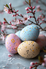 Obraz premium red easter eggs 