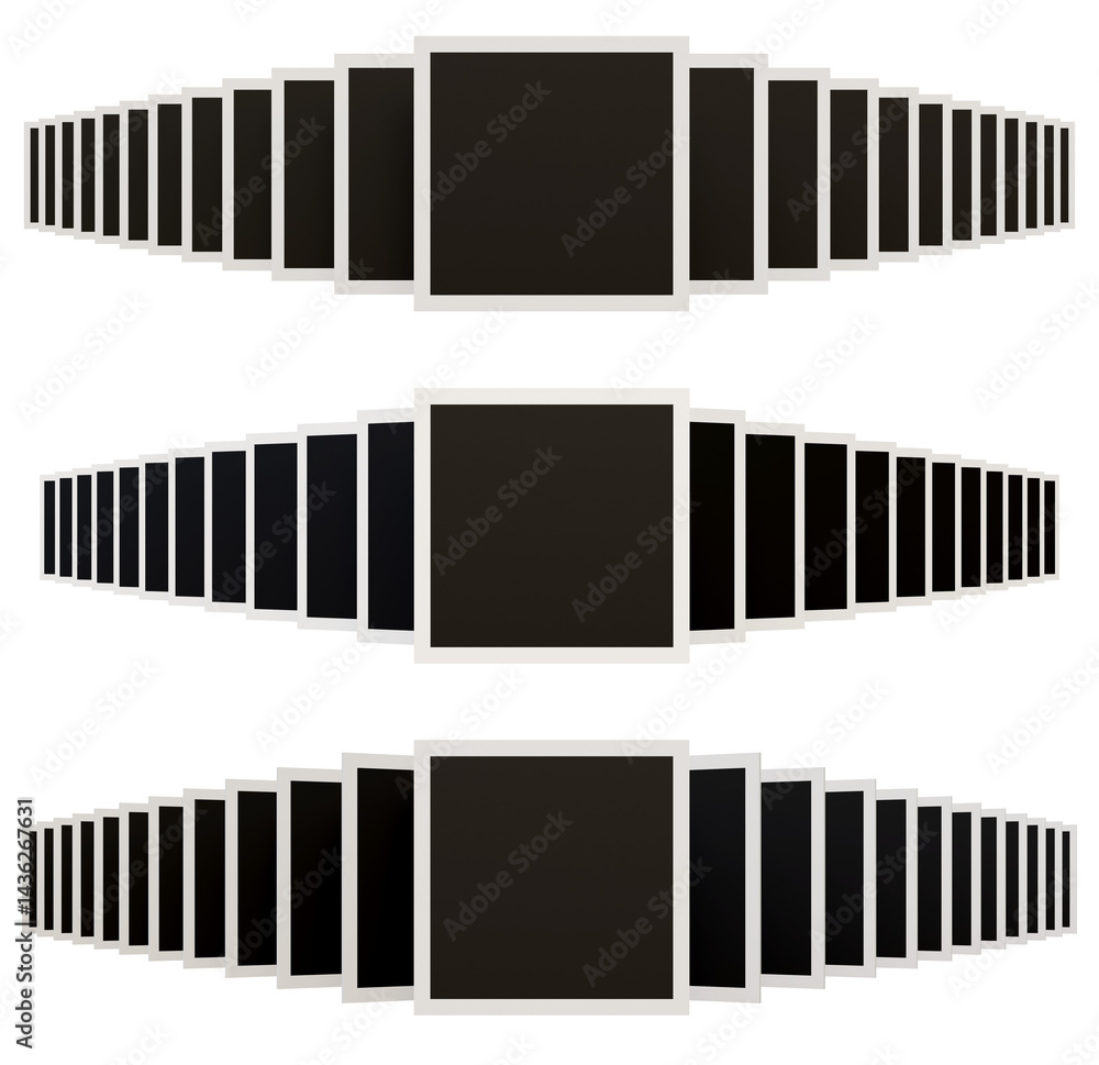 Poster set of photo frames on a isolated background. blank photo frames isolated. polaroid photo frame mock