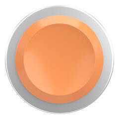 Circle button. Price tag. 3D illustration.