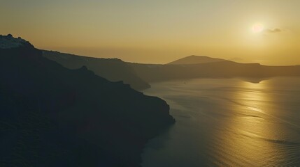 Obraz premium Santorini, Greece: A Mesmerizing Aegean Gem of Cliffside Beauty and Timeless Charm