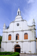 Front View of Historic St. Francis Church in Fort Kochi, Kerala, India, the Oldest European Church in India