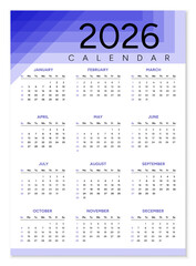 Business calendar for business and offices with blue color design