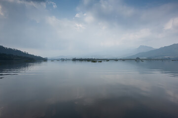 Selorejo Lake in East Java, Banturejo, Malang, East Java, Indonesia