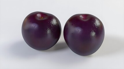 Obraz premium Fresh Shaved Peach Prunus Fruit on a Minimalist Background