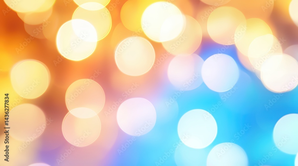 Aufkleber abstract colorful bokeh background with vibrant light circles