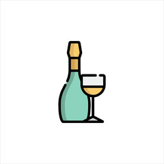 bottle and glass
