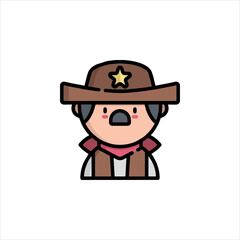 funny cartoon cowboy