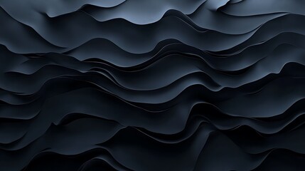 Fototapeta premium Abstract Dark Waves Flowing Seamlessly Together