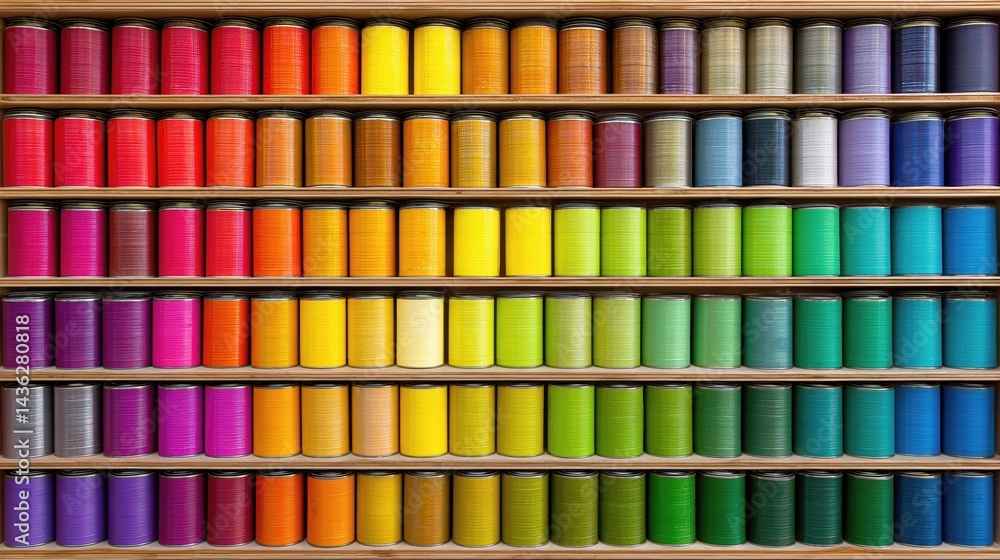 Aufkleber creative exploration of colorful threads for sustainable fashion and artistic expression